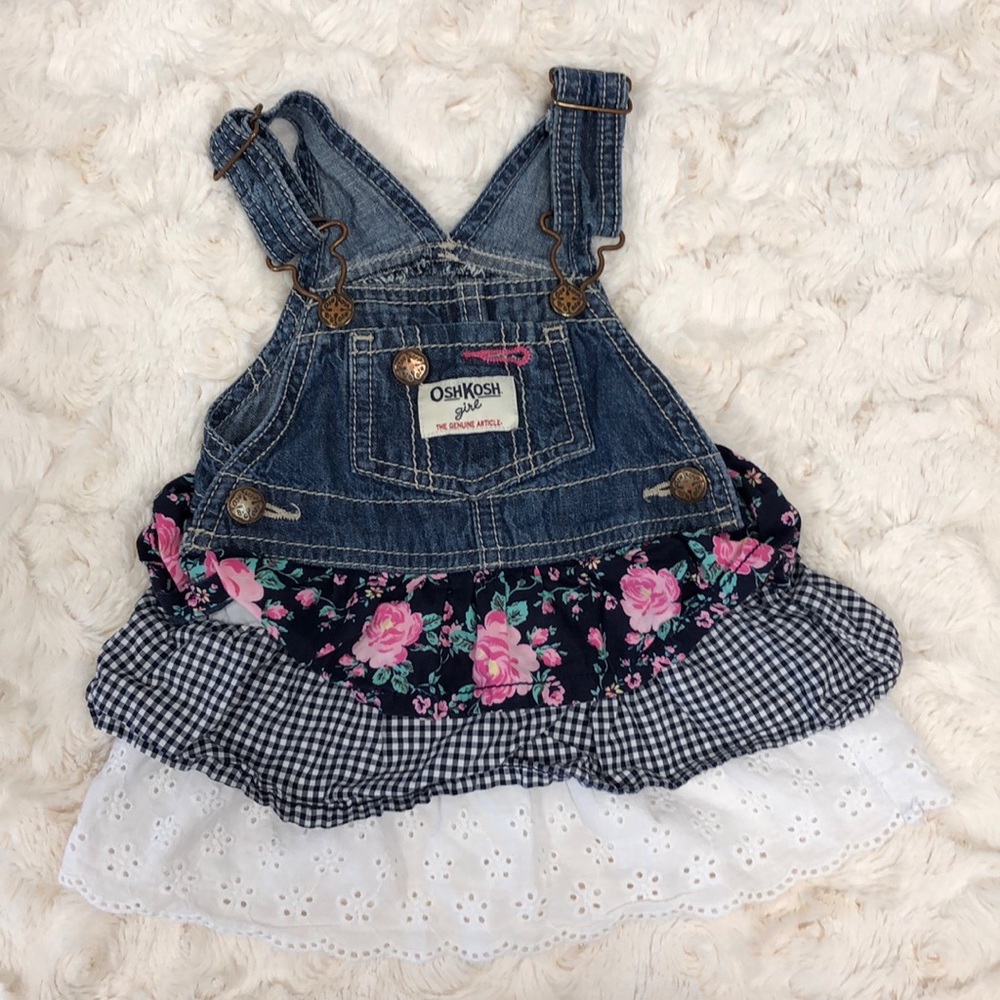 ❤️Osh Kosh Girl Denim Overall Dress